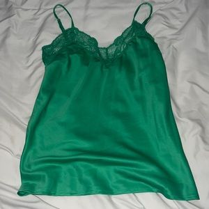 Green Silk Cami